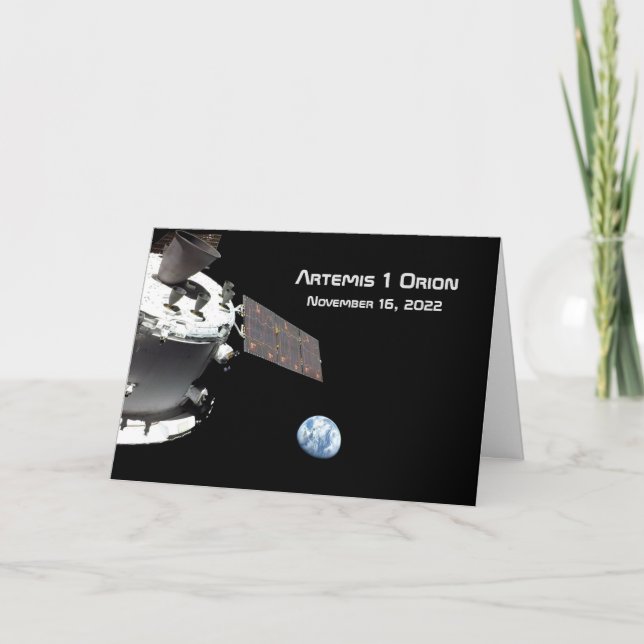 Tarjeta Artemis Orion Spacecraft Blue Marble (Anverso)