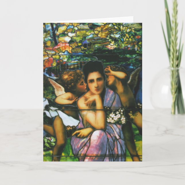 Tarjeta Artes de la ventana de cristal de Louis Tiffany Ca (Anverso)