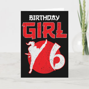 Tarjeta Artes Marciales Cumpleaños 6 Años Karate Taekwondo