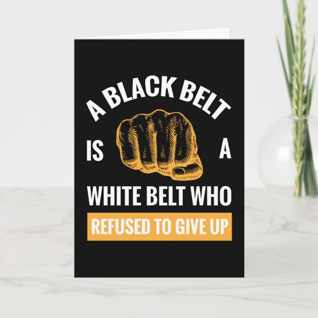 Tarjeta Artes marciales de Karate para el cinturón negro (Anverso)