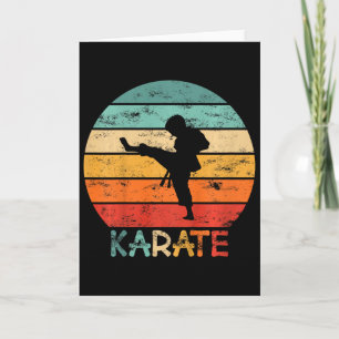 Tarjeta Artes Marciales de Karate para Niños Motivo Grunge