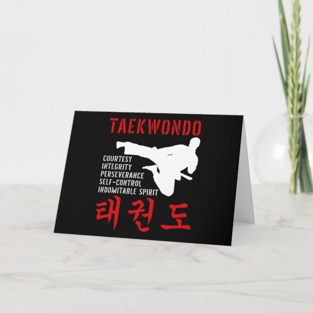 Tarjeta Artes marciales de Taekwondo (Anverso)