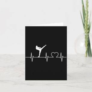 Tarjeta Artes Marciales de Taekwondo Kickboxing Heartbeat