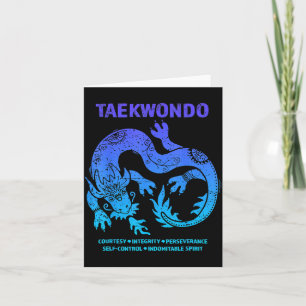 Tarjeta Artes Marciales Dragón Taekwondo MMA Adolescentes