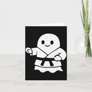 Tarjeta Artes Marciales Fantasma Divertido Halloween Boo J