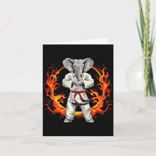 Tarjeta Artes Marciales Judo Elefante Taekwondo Kickboxing