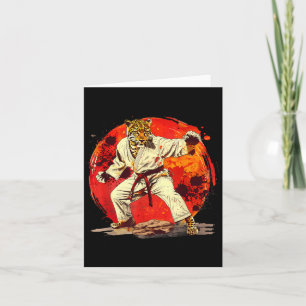 Tarjeta Artes Marciales Judo Leopardo Naturaleza Kickboxin