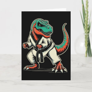 Tarjeta Artes Marciales Karate Taekwondo Dinosaurio T-rex