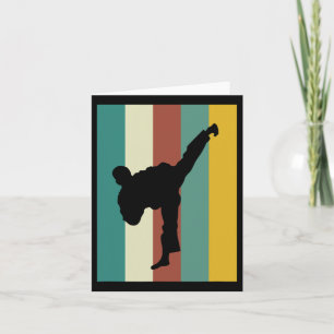 Tarjeta Artes marciales Kickboxing Karate Taekwondo Retro 