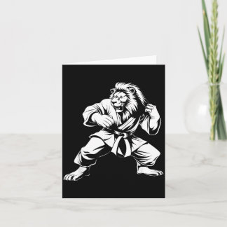 Tarjeta Artes Marciales León Dibujo MMA Kickboxing Taekwon