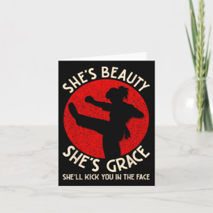 Tarjeta Artes Marciales Maven Belleza Y Grace Karate Kick
