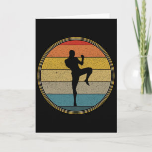 Tarjeta Artes Marciales Mixtas Mma Retro Vintage Kickboxin