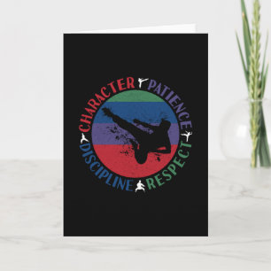 Tarjeta Artes marciales - Valores básicos de karate