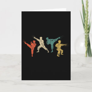 Tarjeta Artes Marciales Vintage Niños Y Adultos Karate Shi