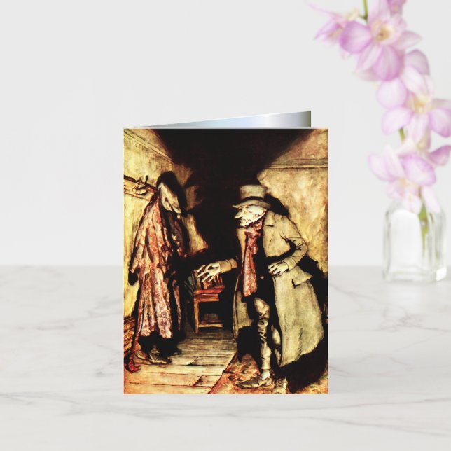 Tarjeta Arthur Rackham - A Christmas Carol - Grumpy (Orquídea)
