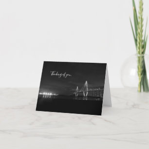 Tarjeta Arthur Ravenel Night Pano Grayscale Ththom Card