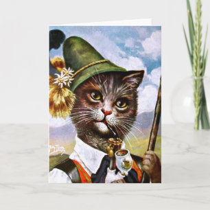 Tarjeta Arthur Thiele - Gato de los Alpes Bávaro