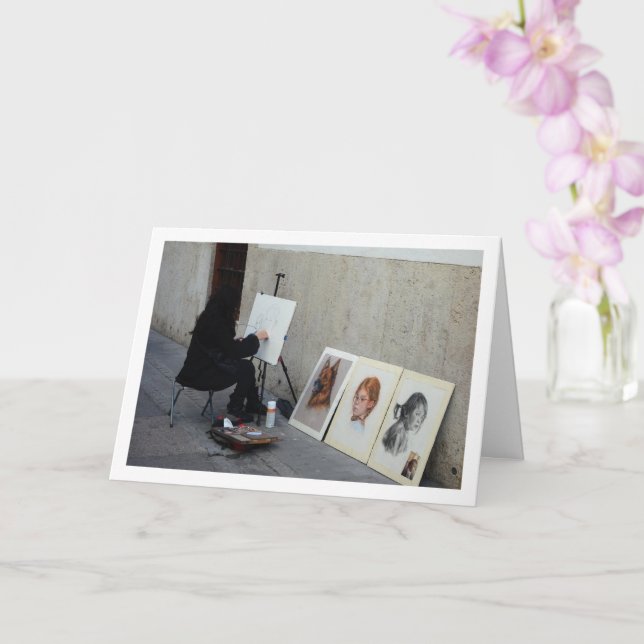 Tarjeta Artista callejero valenciano, España (Orquídea)