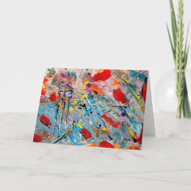 Tarjeta Artista creativo pintor resumen pensador cumpleaño (Anverso)