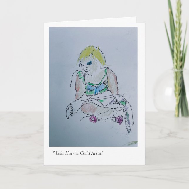 Tarjeta ¡Artista de color infantil del Lago Harriet! (Anverso)