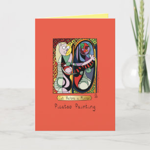 Tarjeta Artista de gatos divertida