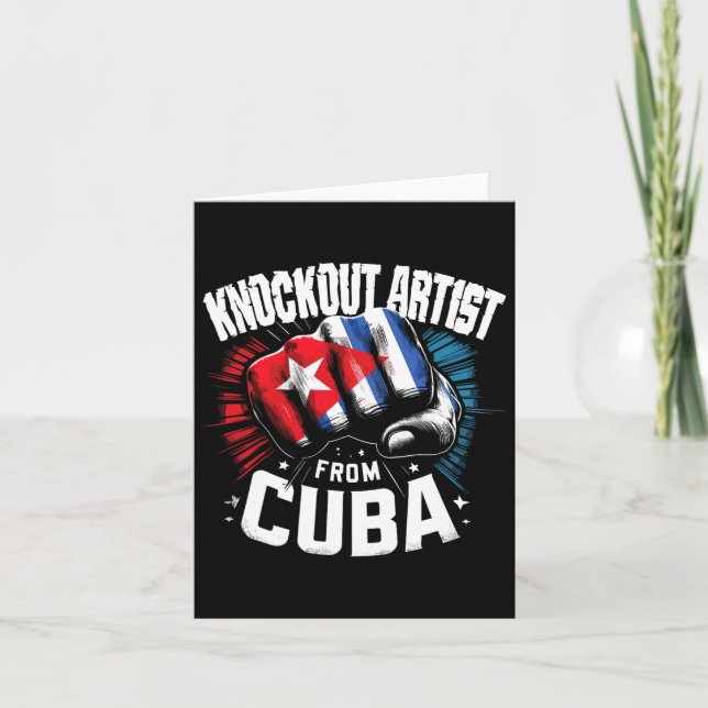 Tarjeta Artista de Knockout de Cuba Orgullo de Boxeo Cuban (Anverso)