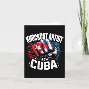 Tarjeta Artista de Knockout de Cuba Orgullo de Boxeo Cuban