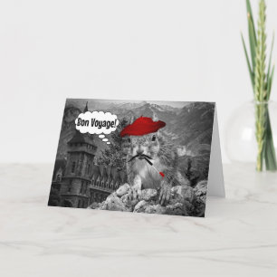 Tarjeta Artista francés ardilla Bon Voyage