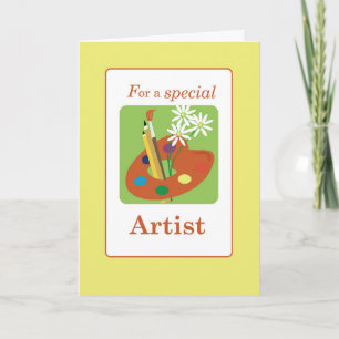 Tarjeta Artista Gracias por la paleta de regalo Flores Láp