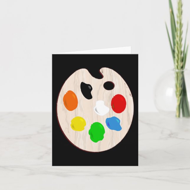 Tarjeta Artista pintador paleta de pintura disfraz de Hall (Anverso)