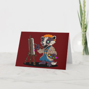 Tarjeta Artista Tejón Zombie