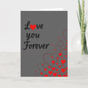 Tarjeta artística de amor para siempre
