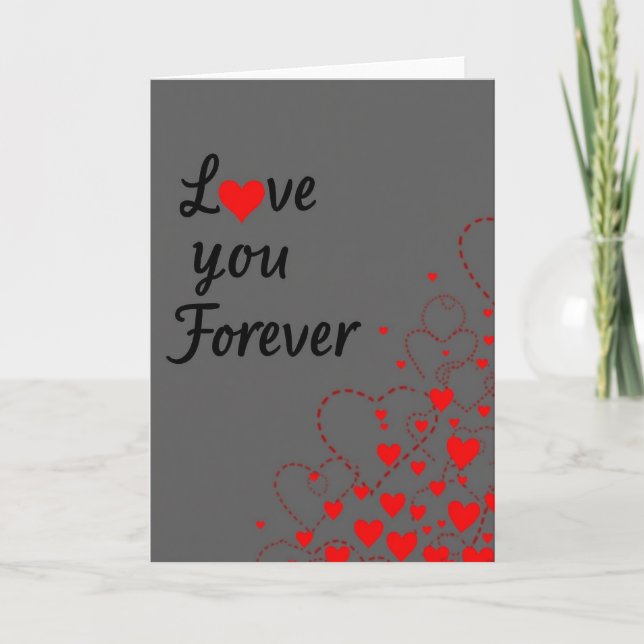 Tarjeta artística de amor para siempre (Anverso)