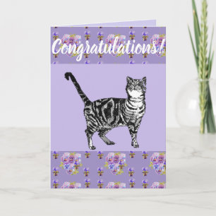 Tarjeta artística de felicitaciones florales por g