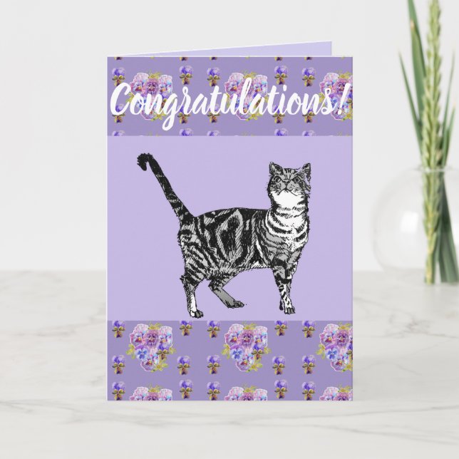 Tarjeta artística de felicitaciones florales por g (Anverso)