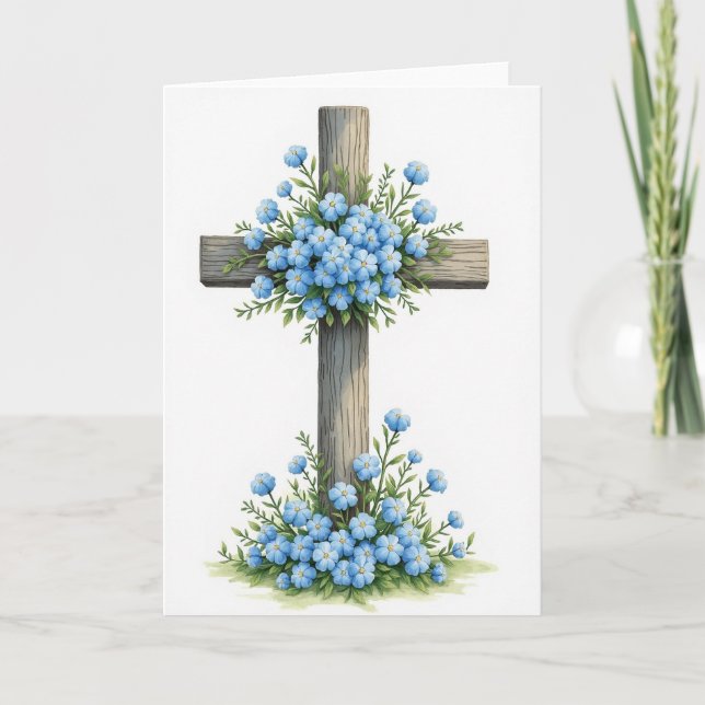 Tarjeta artística de flores rústicas verticales (Anverso)