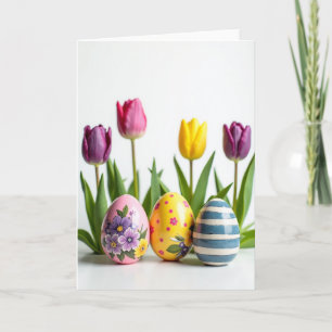 Tarjeta artística de óvalos de primavera