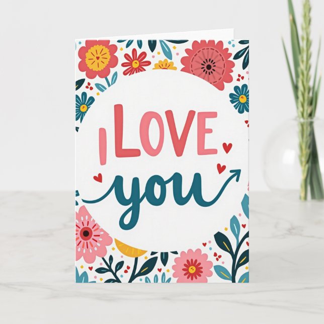 Tarjeta Artística de Te Amo (Anverso)