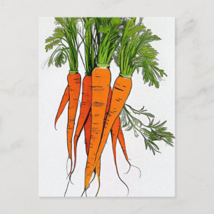 Tarjeta artística de zanahorias