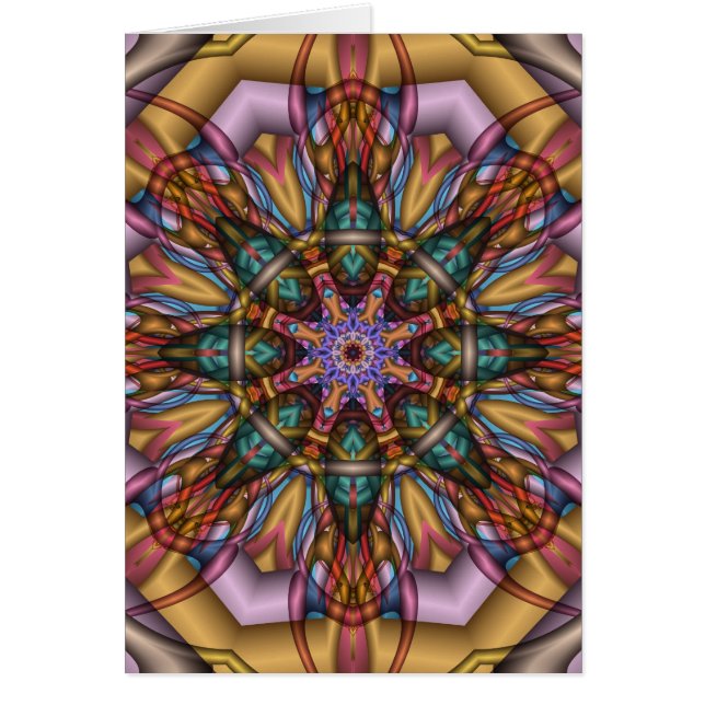 Tarjeta artística del caleidoscopio sin texto (Frente)