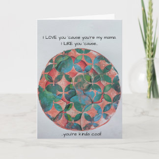 Tarjeta artística del día de la madre