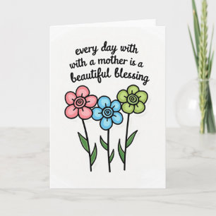 Tarjeta artística del Día de la Madre Bendito