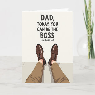 Tarjeta artística del día del jefe para papá