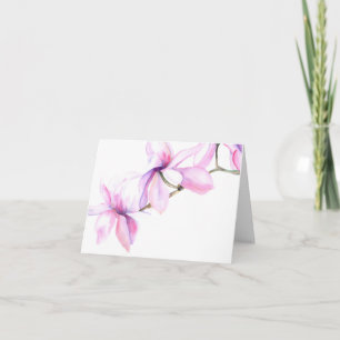 Tarjeta artística floral de Magnolia (a74)