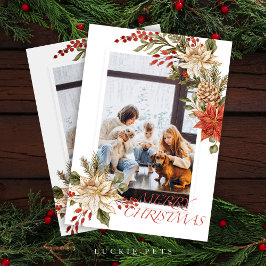 Tarjeta artística simple de navidad navideña