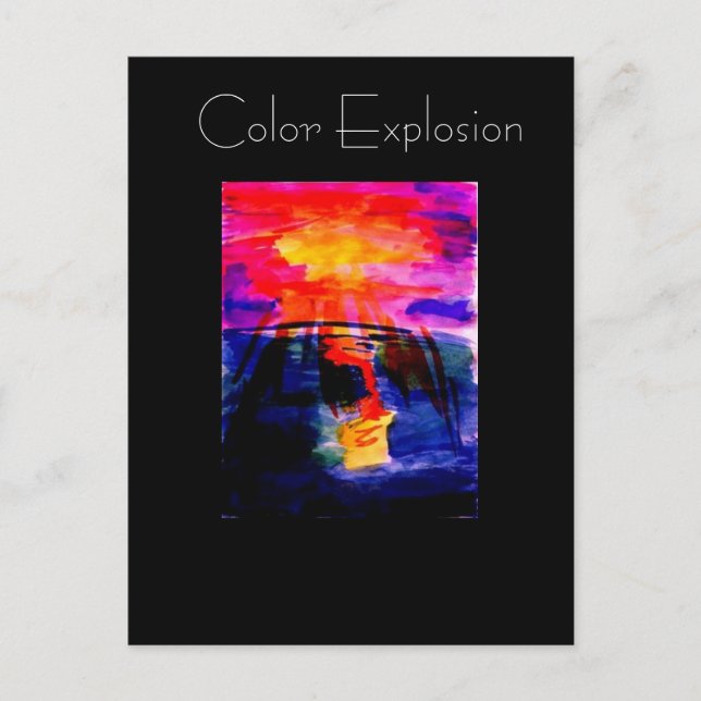Tarjeta ArtPostPostExposion de color (Anverso)