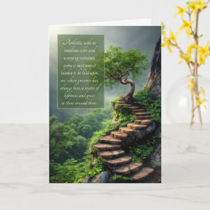 Tarjeta Artritis Acantilado Escaleras y Bosque Lluvioso Me