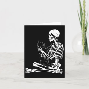 Tarjeta Arts Kitty Skeleton Halloween Disstull Skull Y Ca