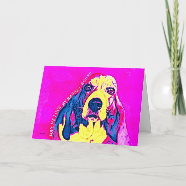 Tarjeta Artsy Blank Basset Hound (Anverso)