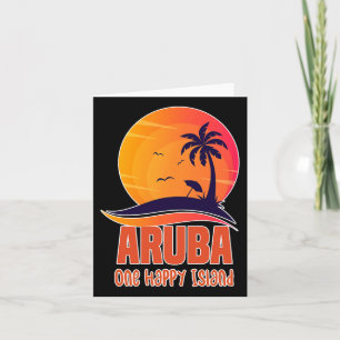 Tarjeta Aruba One Happy Island Hermosa Playa Sunset